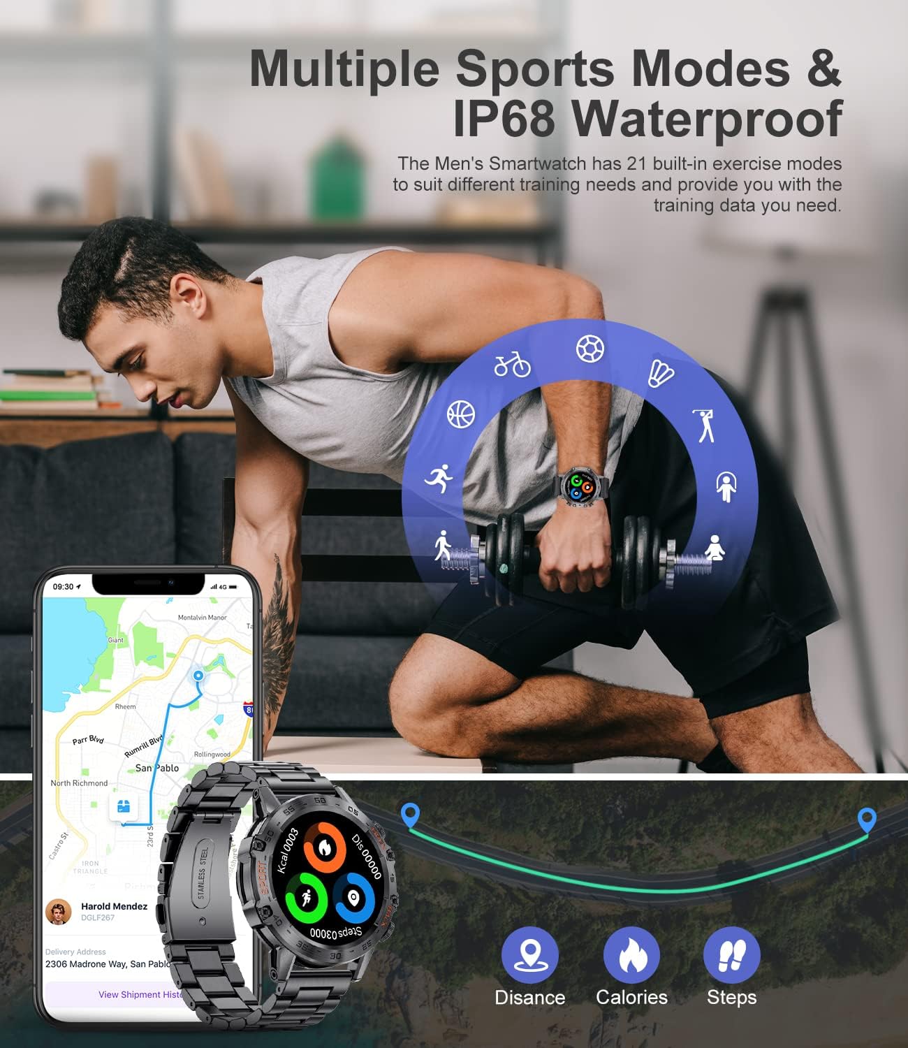 LIGE Tactical Smart Watch