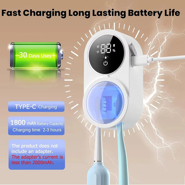 Smart Wall-Mount Toothbrush Dryer